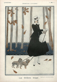 Geneviève Granger-Donilo 1916 ''Les Griffons Belges'' Autumn Elegant