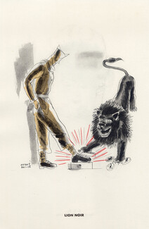 Hervé Baille "Lion Noir" shoe polish 1943 Ray Bret Koch "S.V.P telephony"