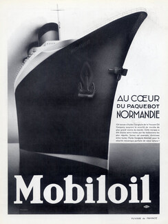 Mobiloil 1935 ''Normandie'' Transatlantic Liner