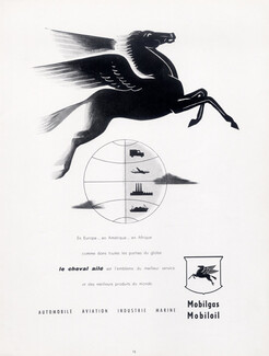 Mobiloil (Motor Oil) 1954 'Le cheval ailé"