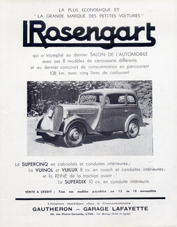Rosengart (Cars) 1935