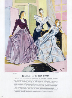Véra Boréa 1946 André Delfau, evening gown