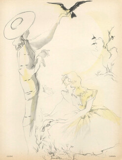 Jacques-Armand Bonnaud 1946 Lucien Lelong, Carven, Robert Piguet, Balenciaga, Pierre Balmain, Paquin, 4 pages