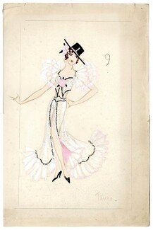 Jenny Carré 1934, "Tango", Original costume design