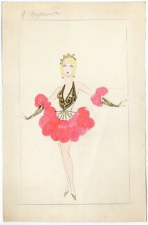 Jenny Carré 1934, "Raymonde", Original costume design