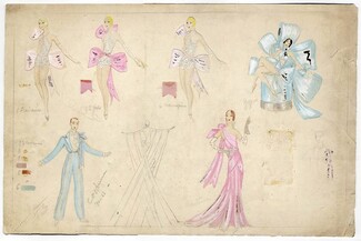 Jenny Carré 1930s, Original costume design, Casino de Paris (?), Mistinguett (?)
