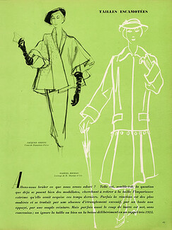 Irwin Crosthwait 1949 Lanvin, Rouff, Piguet, Molyneux, Lafaurie, Carpentier, Worth, Bruyère, Griffe, Evening Gown, 5 illustrated pages, 5 pages