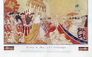 George Barbier 1922 "Les noces du Doge et de l'Adriatique" Venice, Ida Rubinstein, seventeenth century costumes