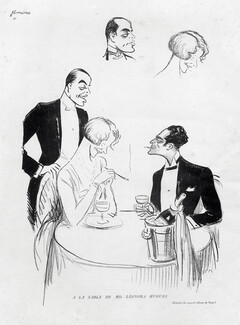 SEM (Georges Goursat) 1921 Leonora Hugues, caricature