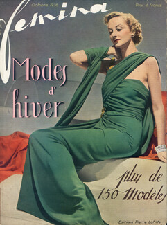 Femina Original Cover 1936 Evening Gown, Fashion photography
