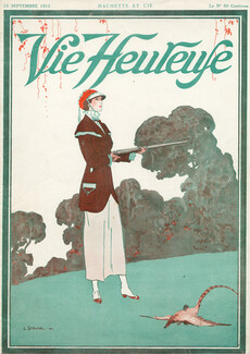 Strimpl 1913 Vie Heureuse Original Cover, huntress