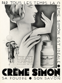 Crème Simon (Cosmetics) 1933 Art Deco, Williams Pera
