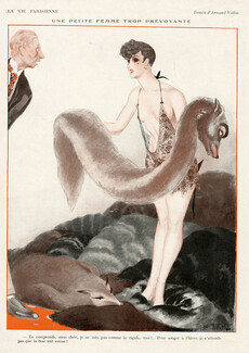 Armand Vallée 1926 "Une petite femme trop prévoyante" Furs, Fox