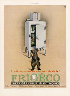Frigéco 1932 Refrigerator Scottish Terrier Dog