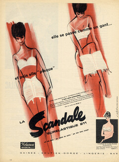 Scandale (Lingerie) 1961 Girdle Surélastique 211, R. Blonde