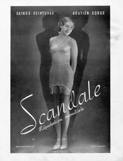 Scandale (Lingerie) 1937 bra, girdle, photo G. Marant