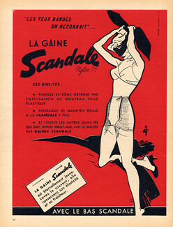 Scandale (Lingerie) 1952 girdle, René Gruau