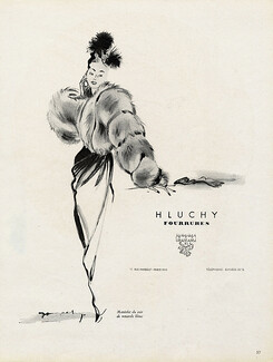 Hluchy 1947 Demachy Fur Fashion Illustration