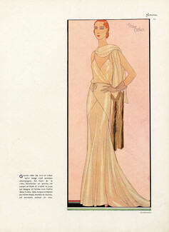 Mainbocher 1930 Evening Gown, Main Rousseau Bocher