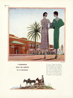 Mag Helly 1929 Marrakech, Jardins de la Mamounia, Marty