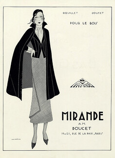 Mirande (Couture) 1932 Winter Cape, Baldrich