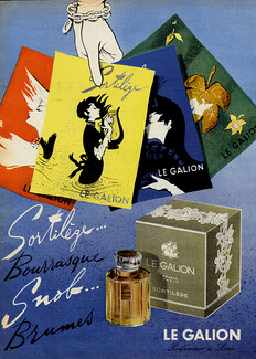 Le Galion, Perfumes — Original adverts and images