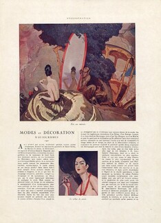 Domergue 1921 Modes & Décorations, Elegant Parisiennes, Portrait 4 Pages, 4 pages