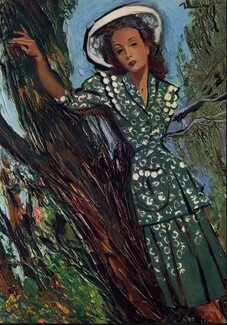 Raphaël 1946 Brénot, Summer Dress, Fashion Illustration