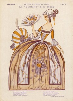 Touchagues 1926 "La Caillette à la Mode" Fan