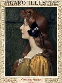 Elizabeth Sonrel 1902 "Monica" Portrait Figaro Illustré Cover English edition