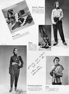 Véra Boréa (Couture) 1937 bas, chaussettes, bonnet et moufles