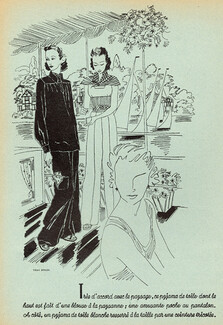 Véra Boréa (Couture) 1938 pajamas, René Burel