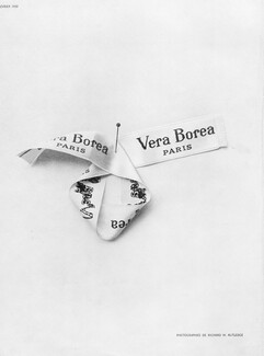 Véra Boréa 1950 Ribbon brand label, Photo Rutledge