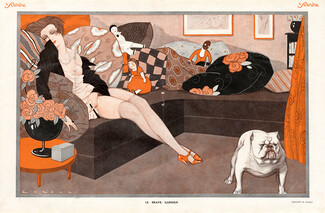 Fabius Lorenzi 1924 Le Brave Gardien, English bulldog