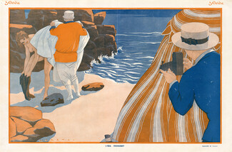 Fabius Lorenzi 1924 L'oeil Indiscret, Beach