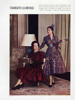 Ducharne (Fabric) 1948 Christian Dior, Jeanne Lafaurie, photo Philippe Pottier