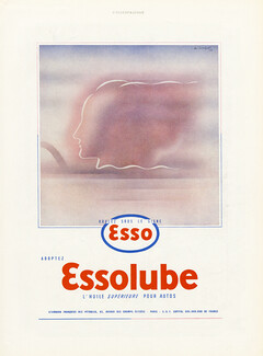 Esso (Motor Oil) 1938 Essolube, Charles Loupot