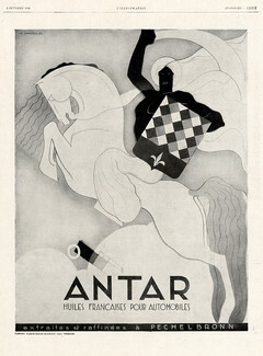 Antar 1928 L. Gadoud, Art deco poster art