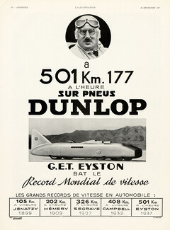 Dunlop 1937 G.E.T. Eyston world record