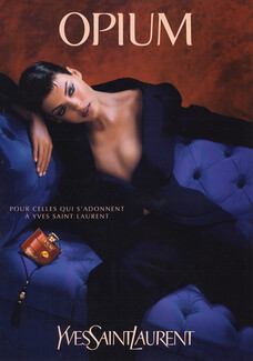 Yves Saint-Laurent (Perfumes) 1998 Opium, Mondino Linda Evangelista