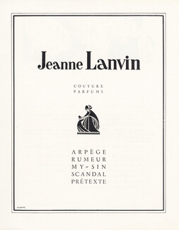 Jeanne Lanvin 1952 Label, Couture, Parfums, Paul Iribe