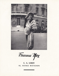 Fourrures Max 1952 Store 19 Av Matignon