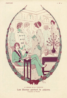 Armand Vallée 1913 "Le Dernier Cri de l'Elégance" Pajamas, Women Dressed As Men, Transvestite