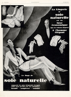 Soie Naturelle 1929 Housecoat Man, Daniel Rebour