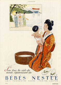 Nestlé 1933 Georges Bourdin, Japanese, traditional costume