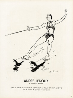 André Ledoux (Swimwear) 1946 Waterskiing