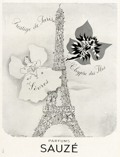 Sauzé (Perfumes) 1946 Eiffel Tower, Maurice Paulin