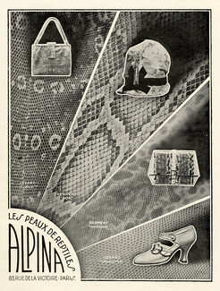 Alpina (Exotic Leather) 1926 Peaux de Serpent, Lézard