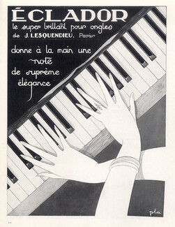 Lesquendieu (Cosmetics) 1930 "Eclador" nail polish, Pla