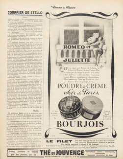Bourjois (Cosmetics) 1936"Roméo & Juliette" Powder Soir de Paris